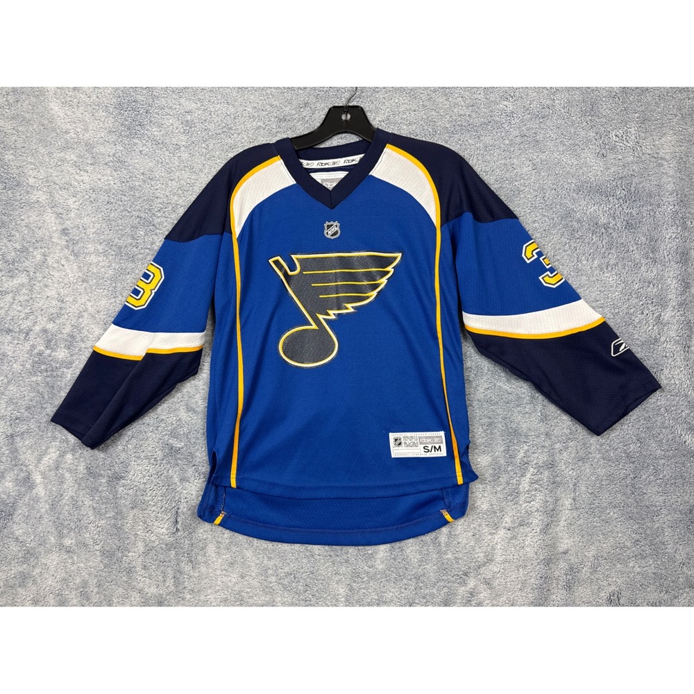 Reebok Youth S/M Blue St. Louis Blues Brad Boyes 38 NHL Hockey Jersey